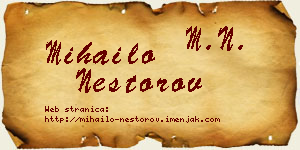 Mihailo Nestorov vizit kartica